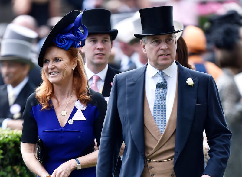 Sarah Ferguson, Duchess of York and Prince Andrew, Duke of York, Ascot, 2015.