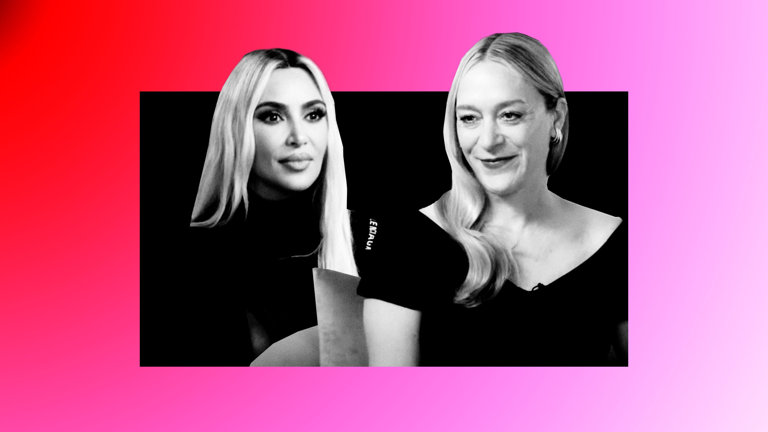 A photo illustration of Kim Kardashian and Chloe Sevigny