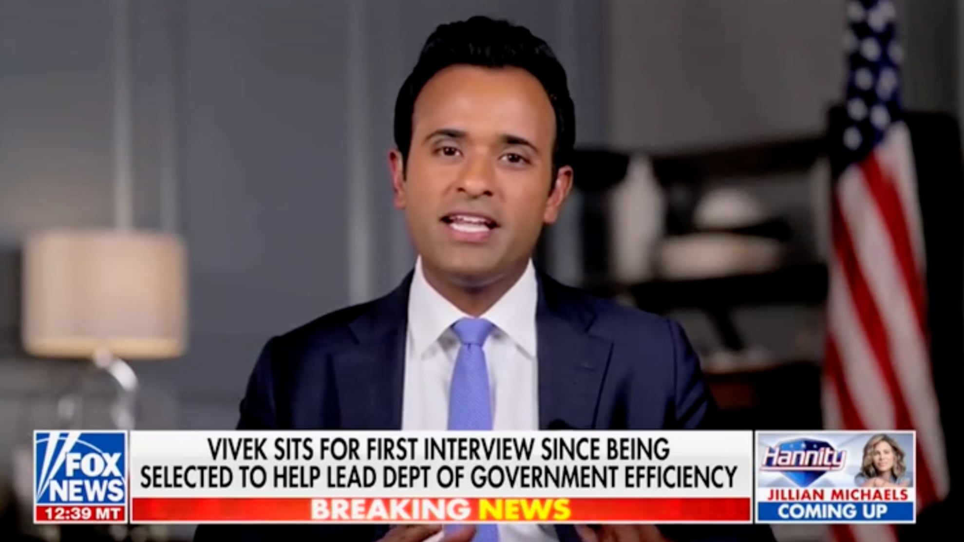 Vivek Ramaswamy appears on Fox News show Hannity.