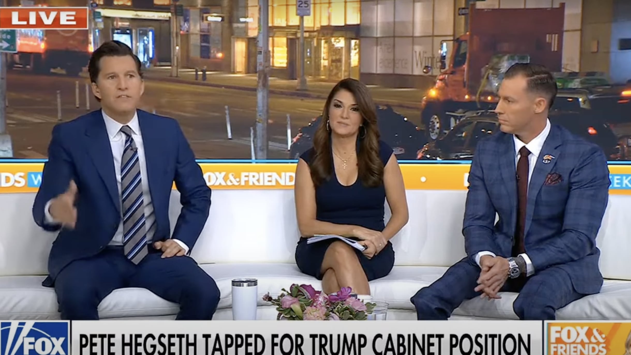 "Fox and Friends" hosts: Will Cain, Joey Jones, Rachel Camos-Duffy