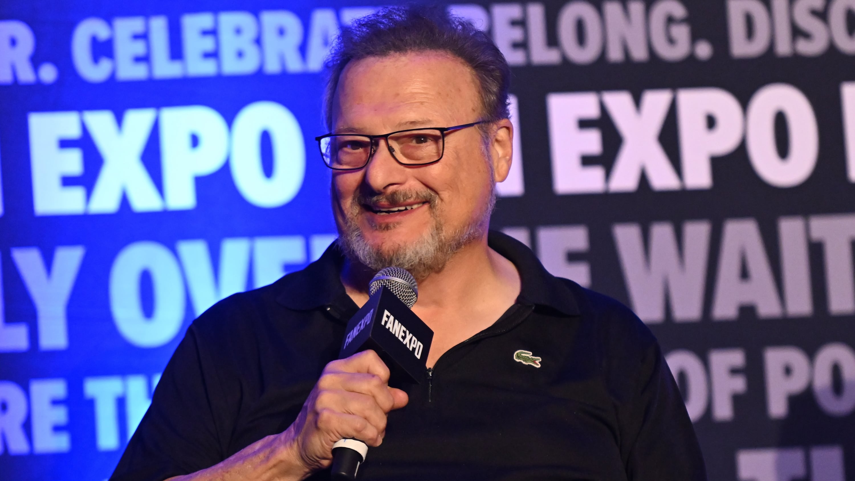 ROSEMONT, ILLINOIS - AUGUST 18: Wayne Knight speaks on stage during a panel at FAN EXPO Chicago 2024 at Donald E. Stephens Convention Center on August 18, 2024 in Rosemont, Illinois. (Photo by Daniel Boczarski/Getty Images)