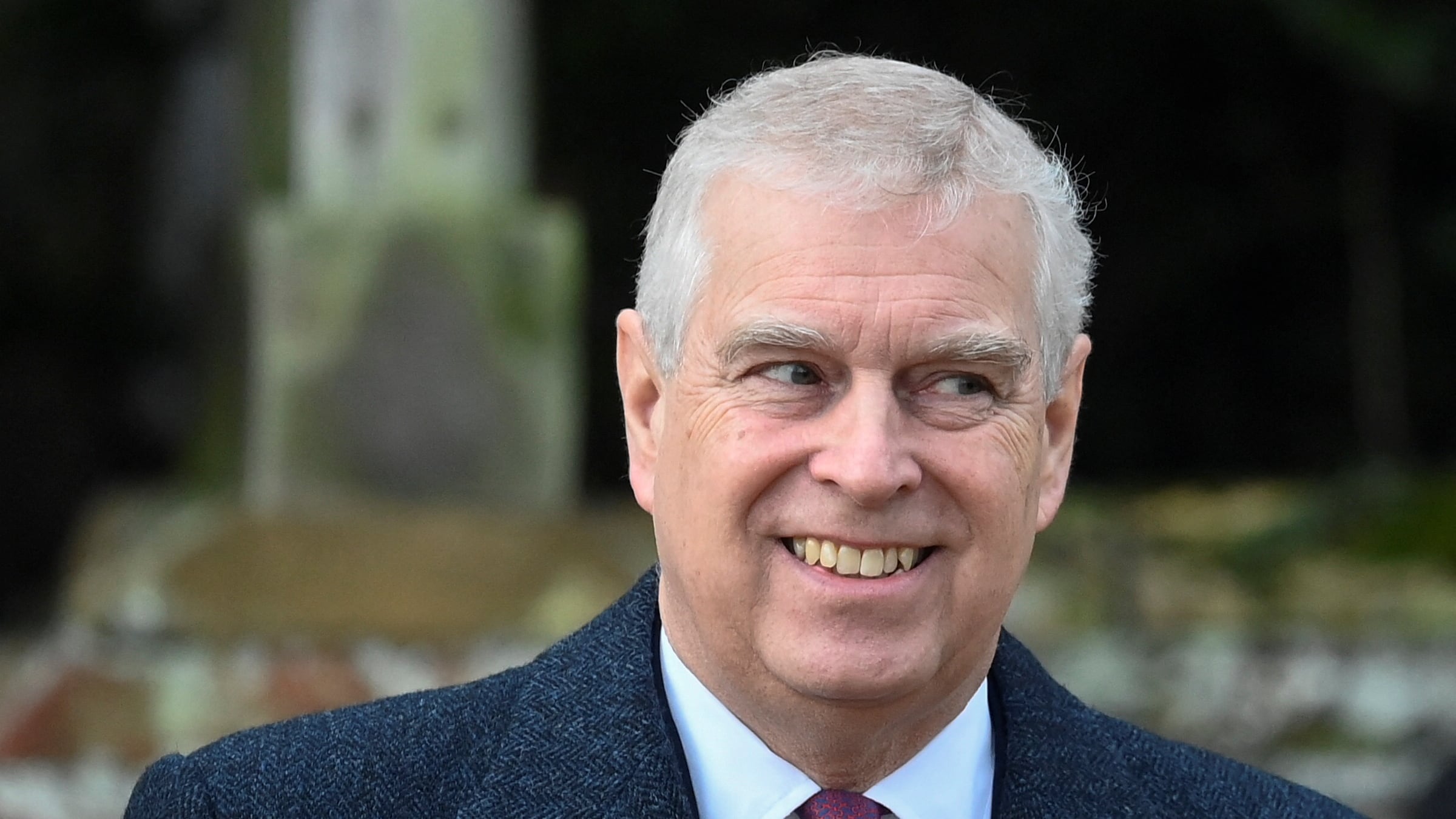 Prince Andrew attends the Royal Family's Christmas Day service at St. Mary Magdalene's church, December 25, 2022.