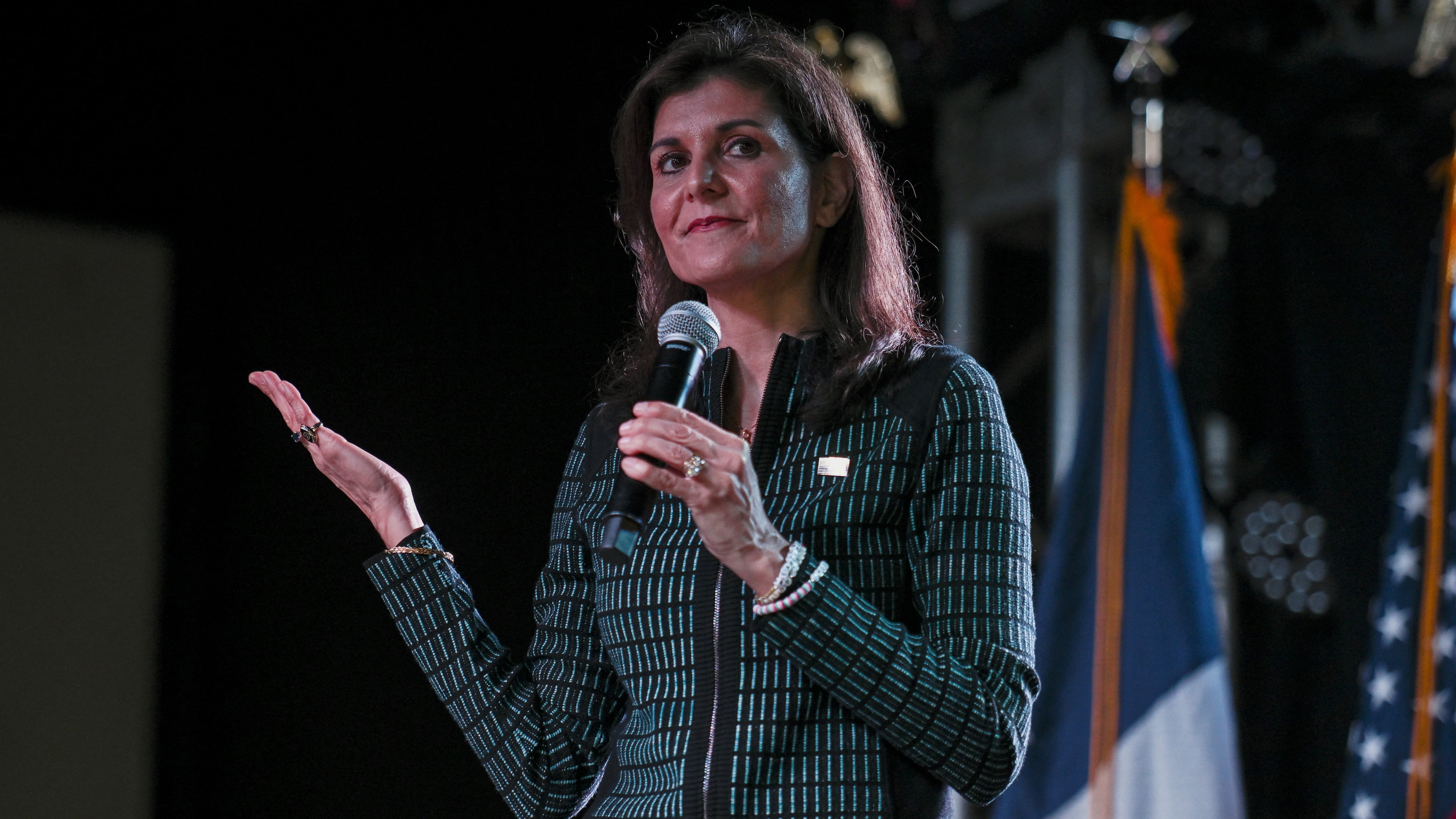 Republican presidential candidate and former U.S. Ambassador to the United Nations Nikki Haley hosts a campaign event in Houston, Texas, U.S. March 4, 2024.