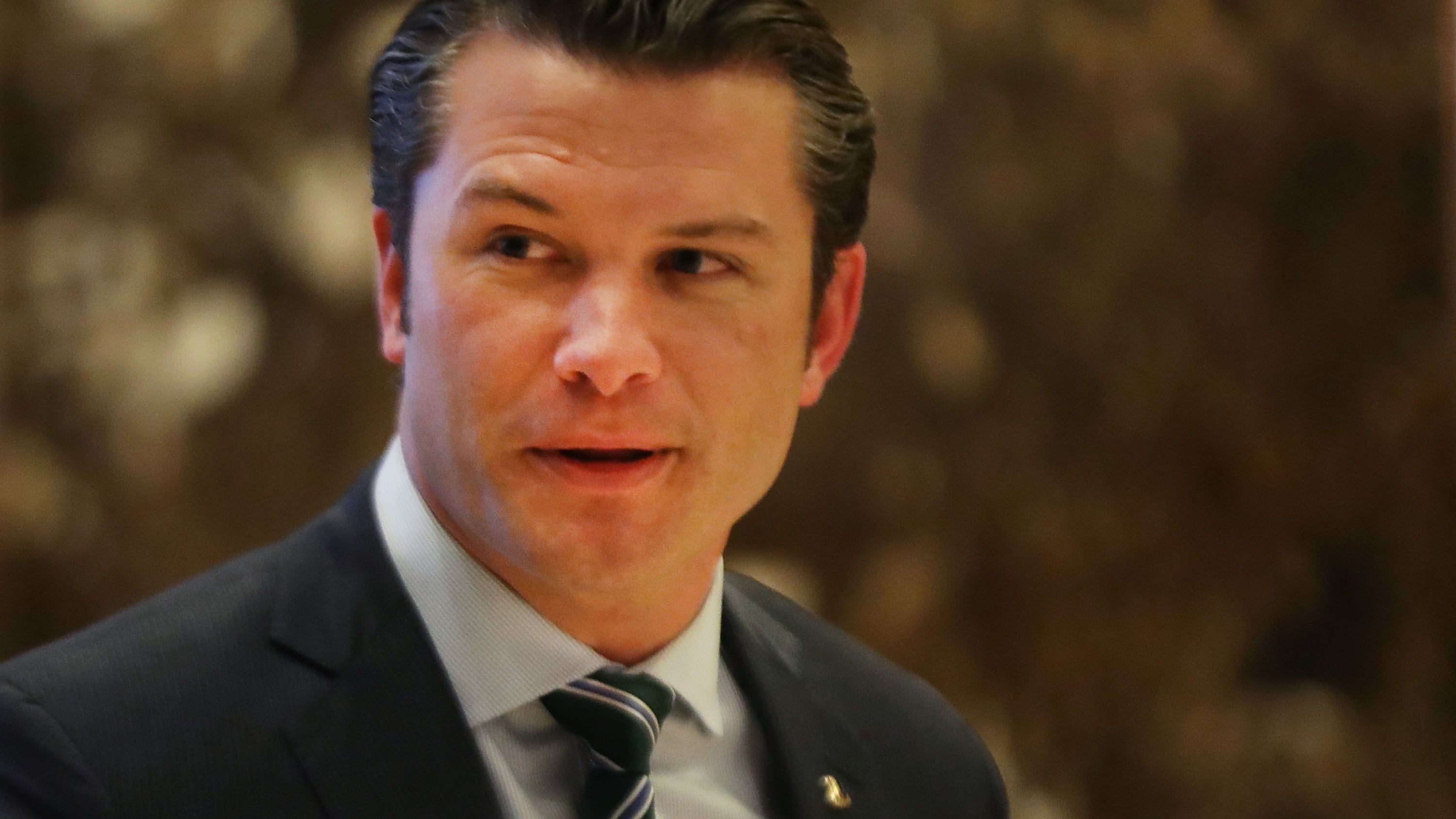 NEW YORK, NY - DECEMBER 15:  Fox News contributor Pete Hegseth arrives  at Trump Tower on December 15, 2016 in New York City. President-Elect Donald Trump continues to hold meetings with potential members of his cabinet at his office.  (Photo by Spencer Platt/Getty Images)