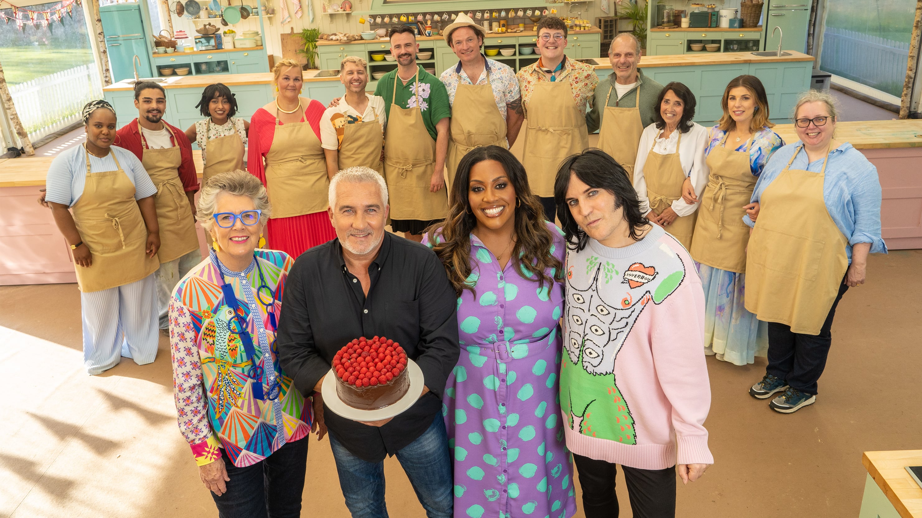 The cast of the new season of Great British Baking Show.