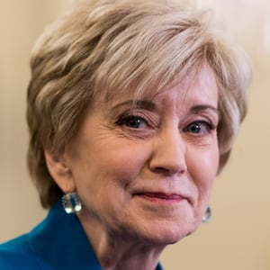 Linda McMahon has been picked to lead the Trump transition team.